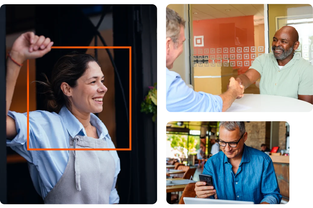 group of photos showcasing small businesses